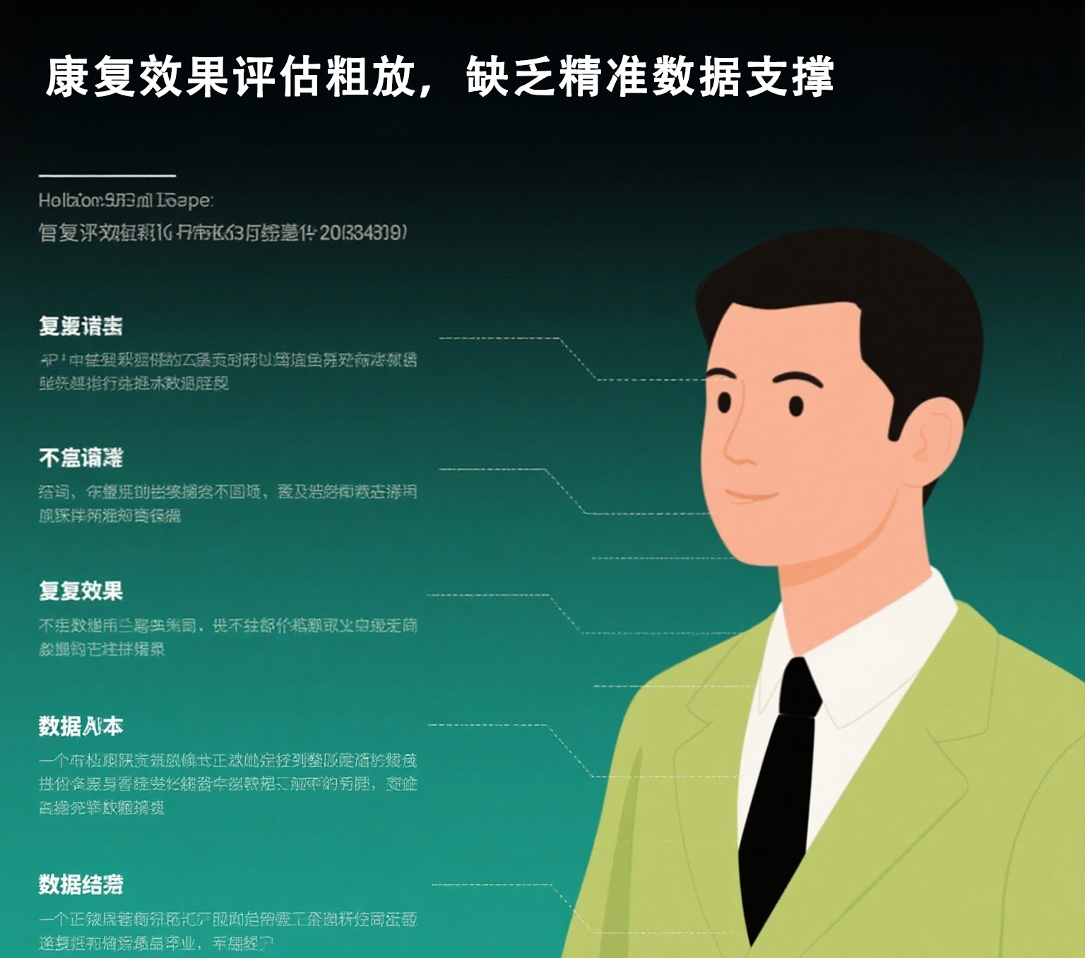 康复效果评估粗放，缺乏精准数据支撑